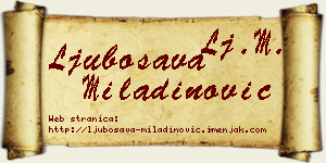 Ljubosava Miladinović vizit kartica